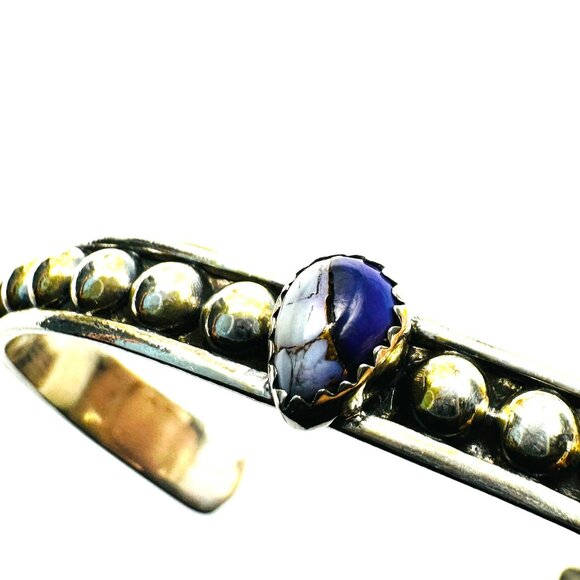 HaDa Sterling Silver Bracelet — Purple  Mojave Turquoise Cuff — NWT - Picture 2 of 13